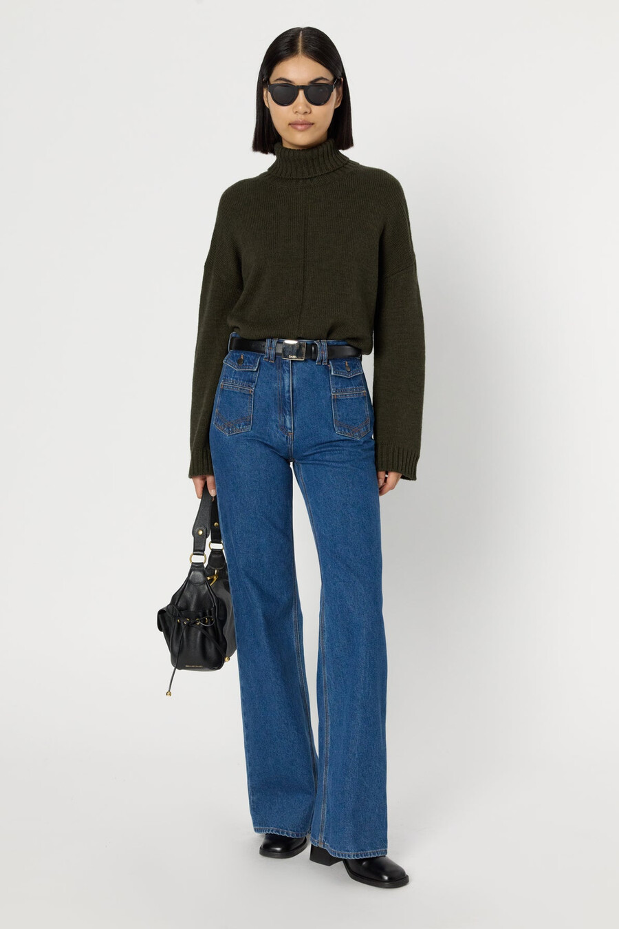 maglione a collo alto largo - enid