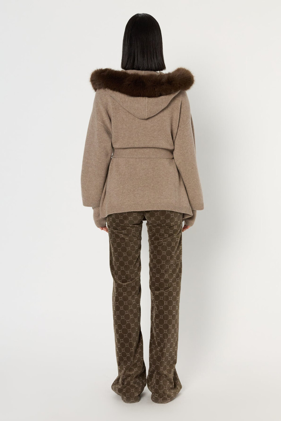 cardigan con cappuccio in cashmere - elo