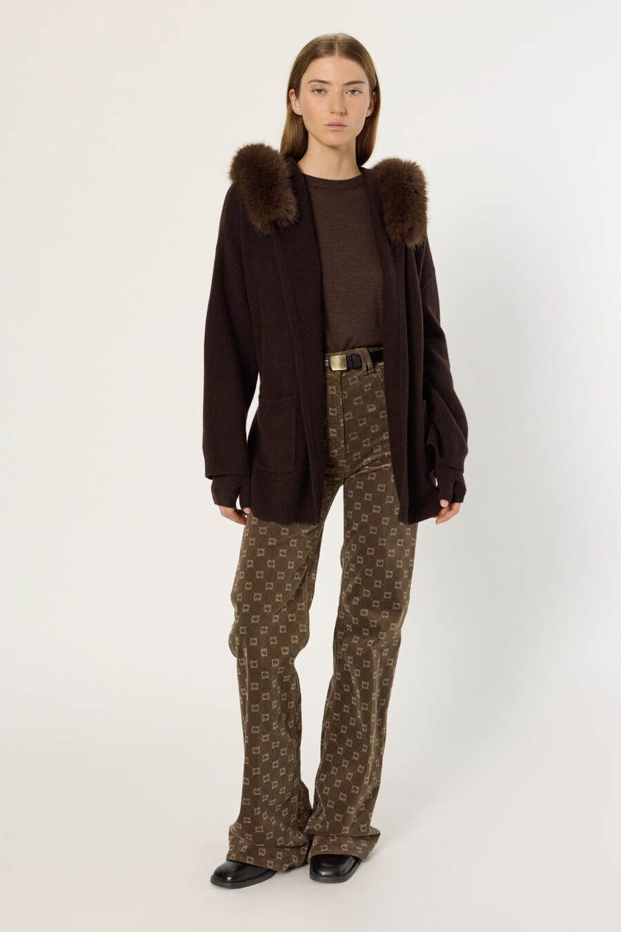 cardigan con cappuccio in cashmere - elo