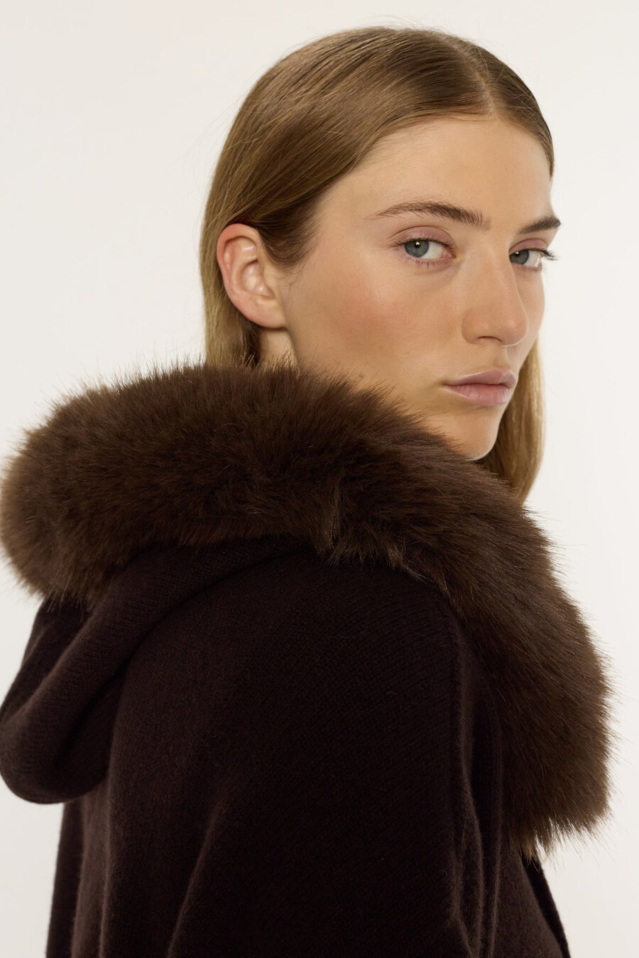 cardigan con cappuccio in cashmere - elo