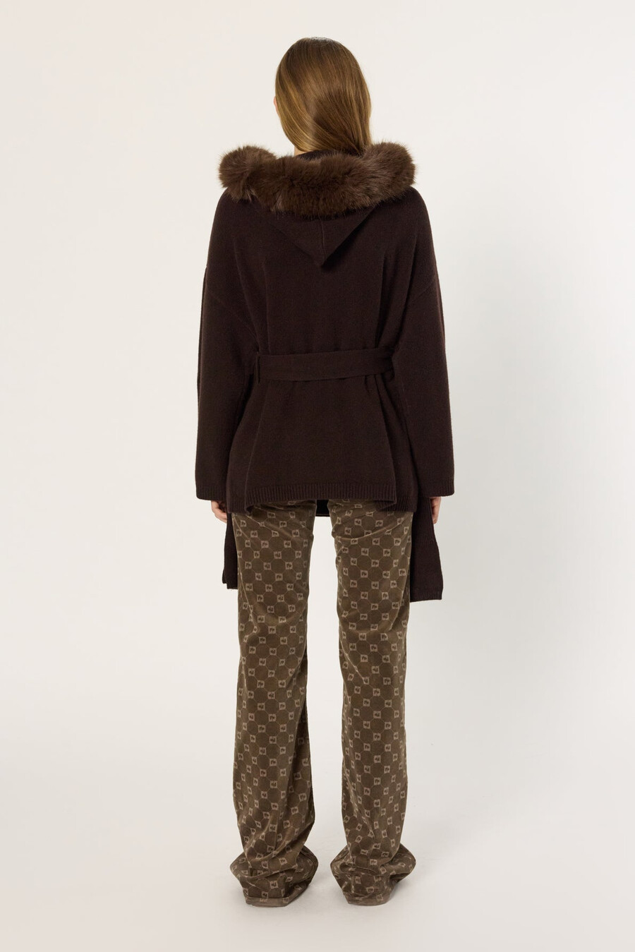 cardigan con cappuccio in cashmere - elo