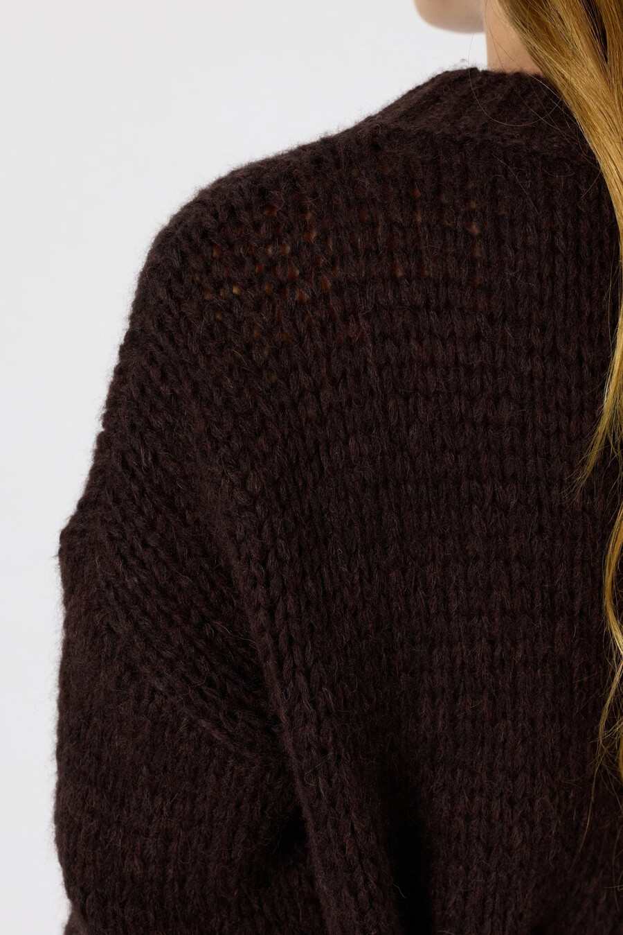 maglione girocollo a maglia larga