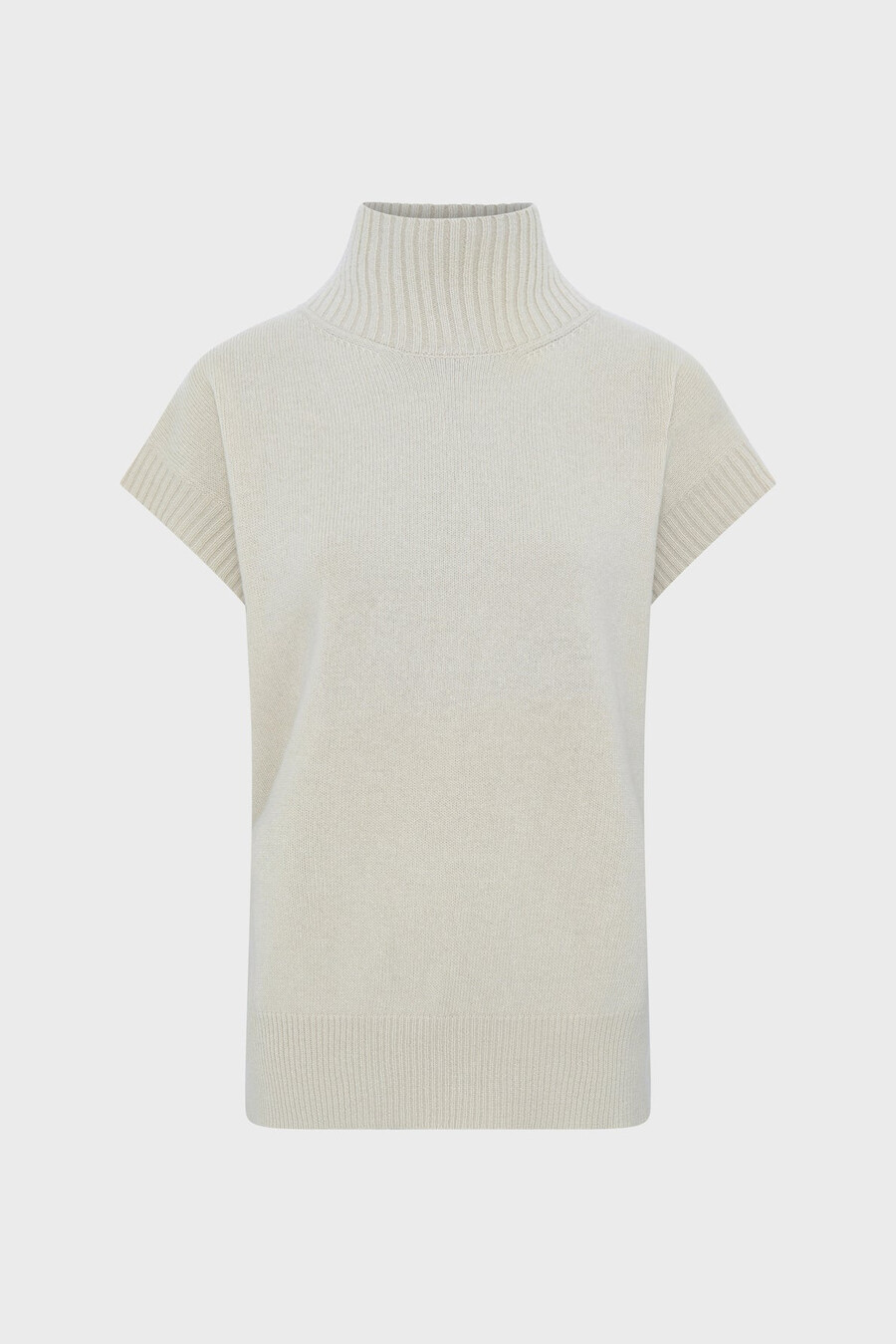 maglione senza maniche in lana e cashmere