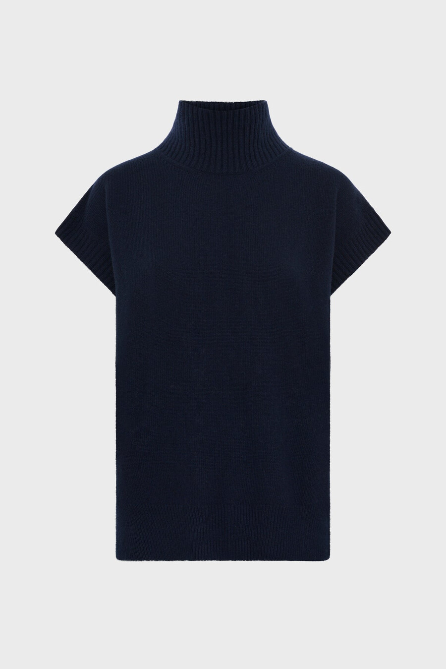 maglione senza maniche in lana e cashmere