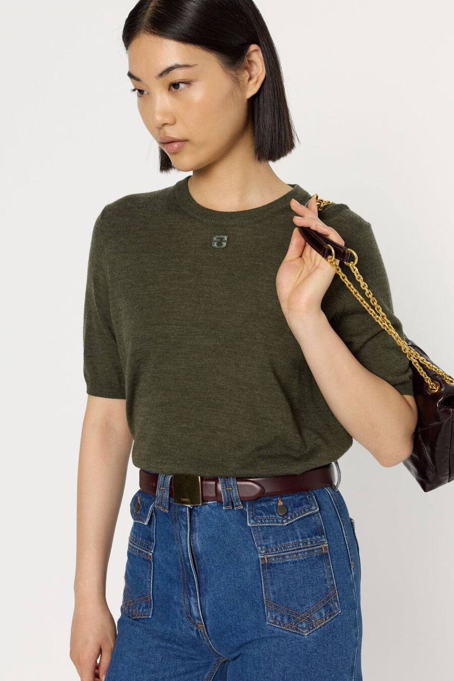 maglione di lana a maniche corte - lysea