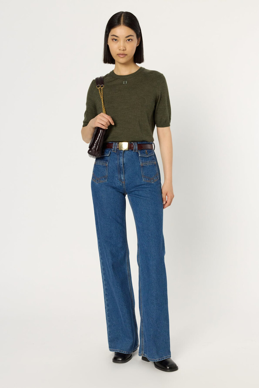 maglione di lana a maniche corte - lysea