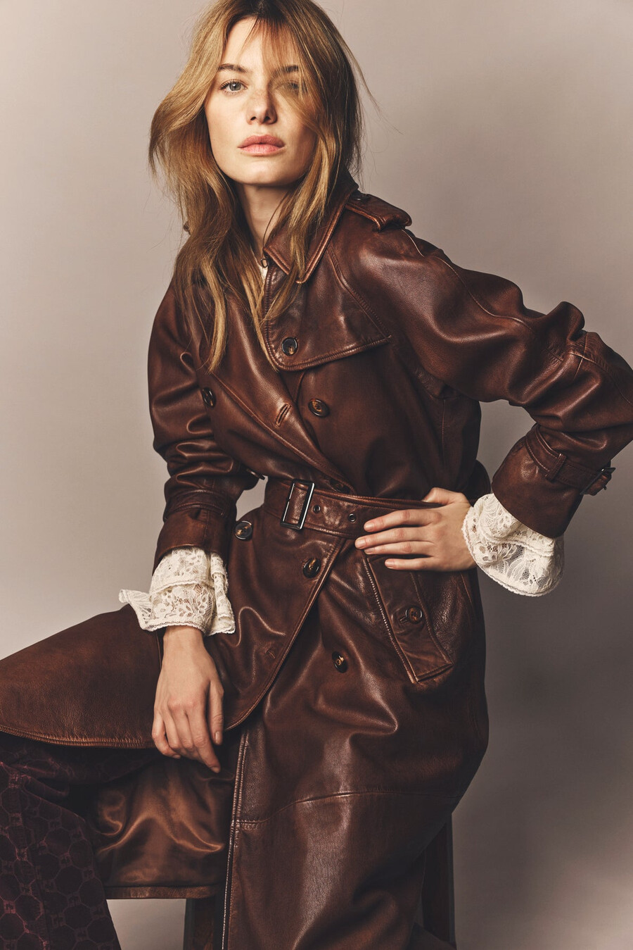 trench in pelle di agnello - lexie