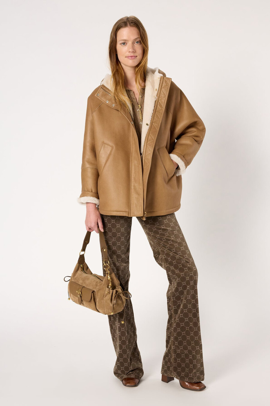 cappotto corto in montone - margaux