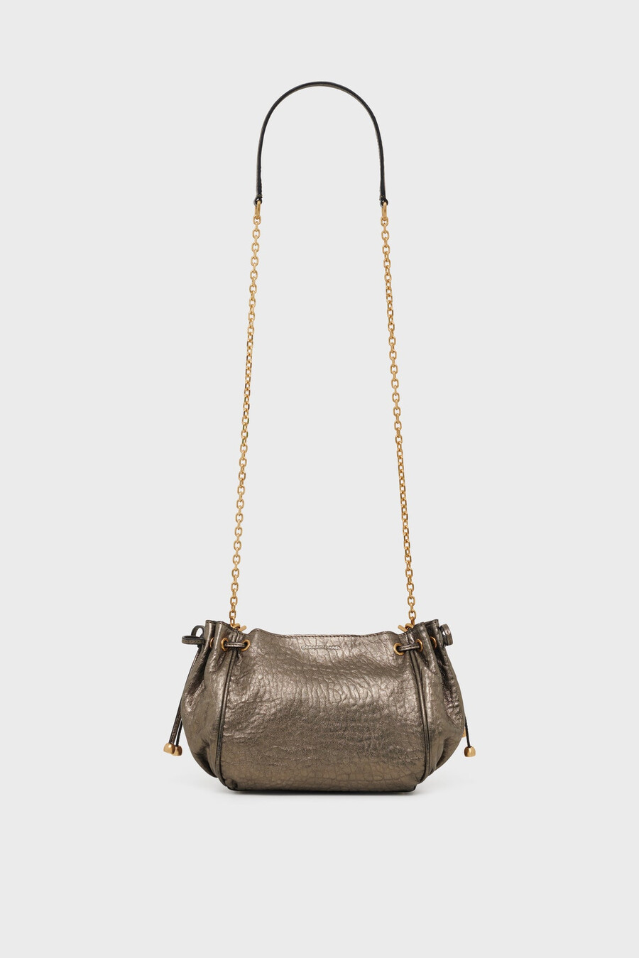 borsa in pelle metallizzata a bolle - le mini 24