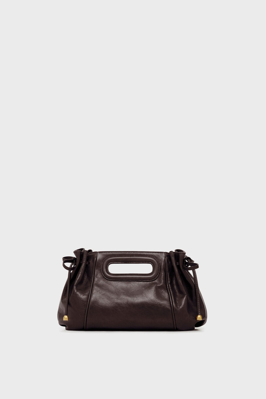 borsa a mano in pelle con effetto stropicciato - mini dany