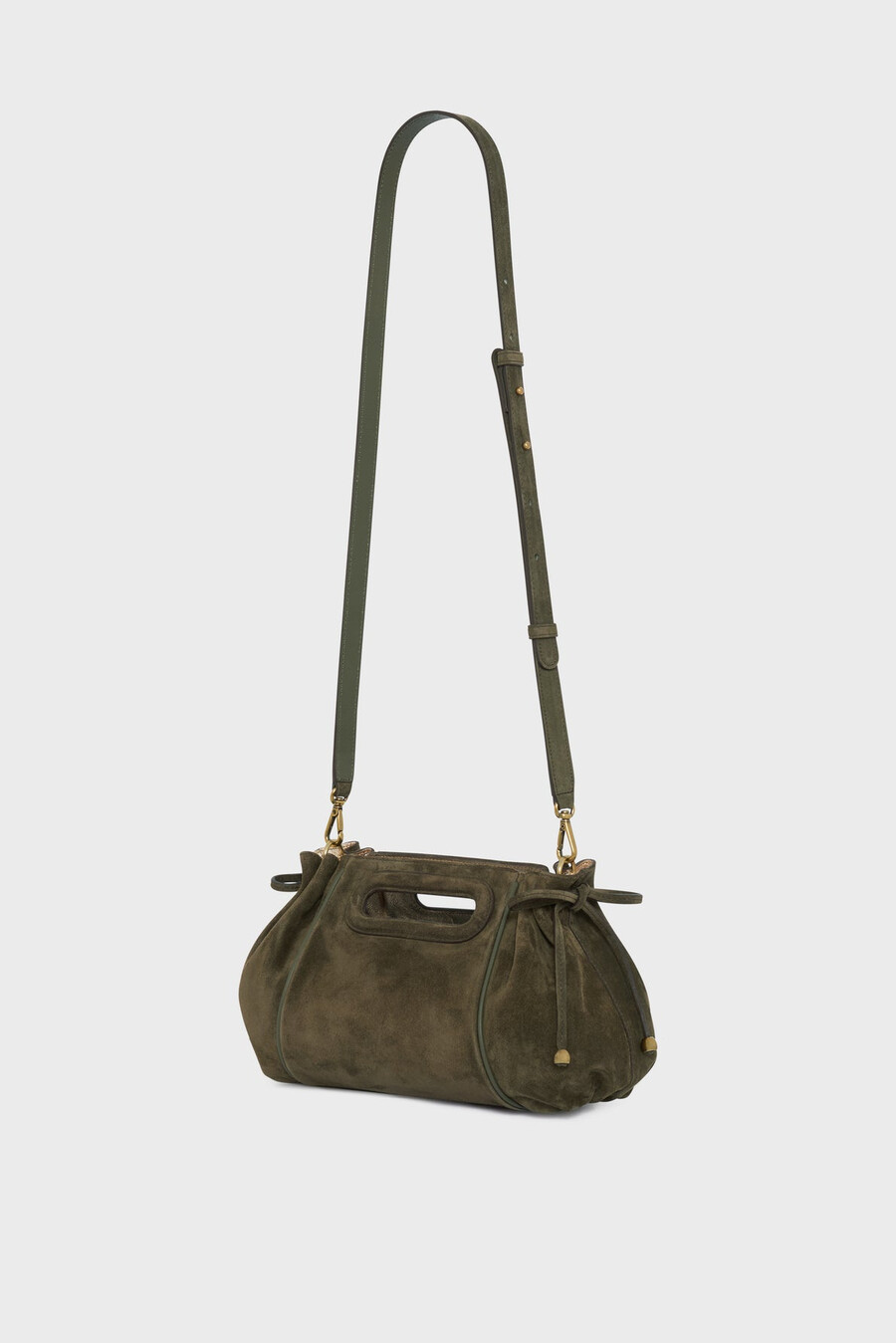 borsa in pelle scamosciata interno metallizzato - mini dany