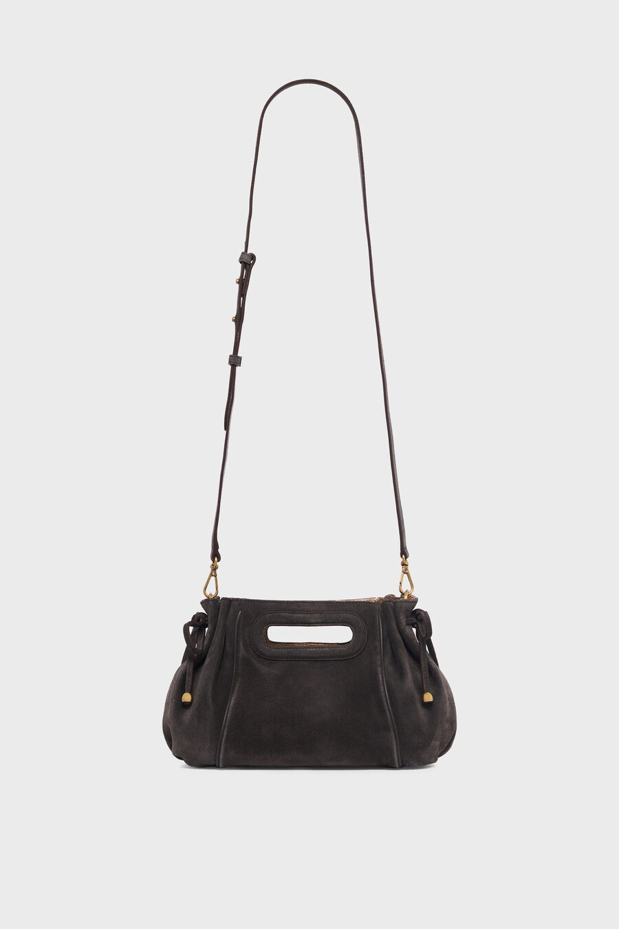 borsa a mano in suede interno metallizzato - mini dany