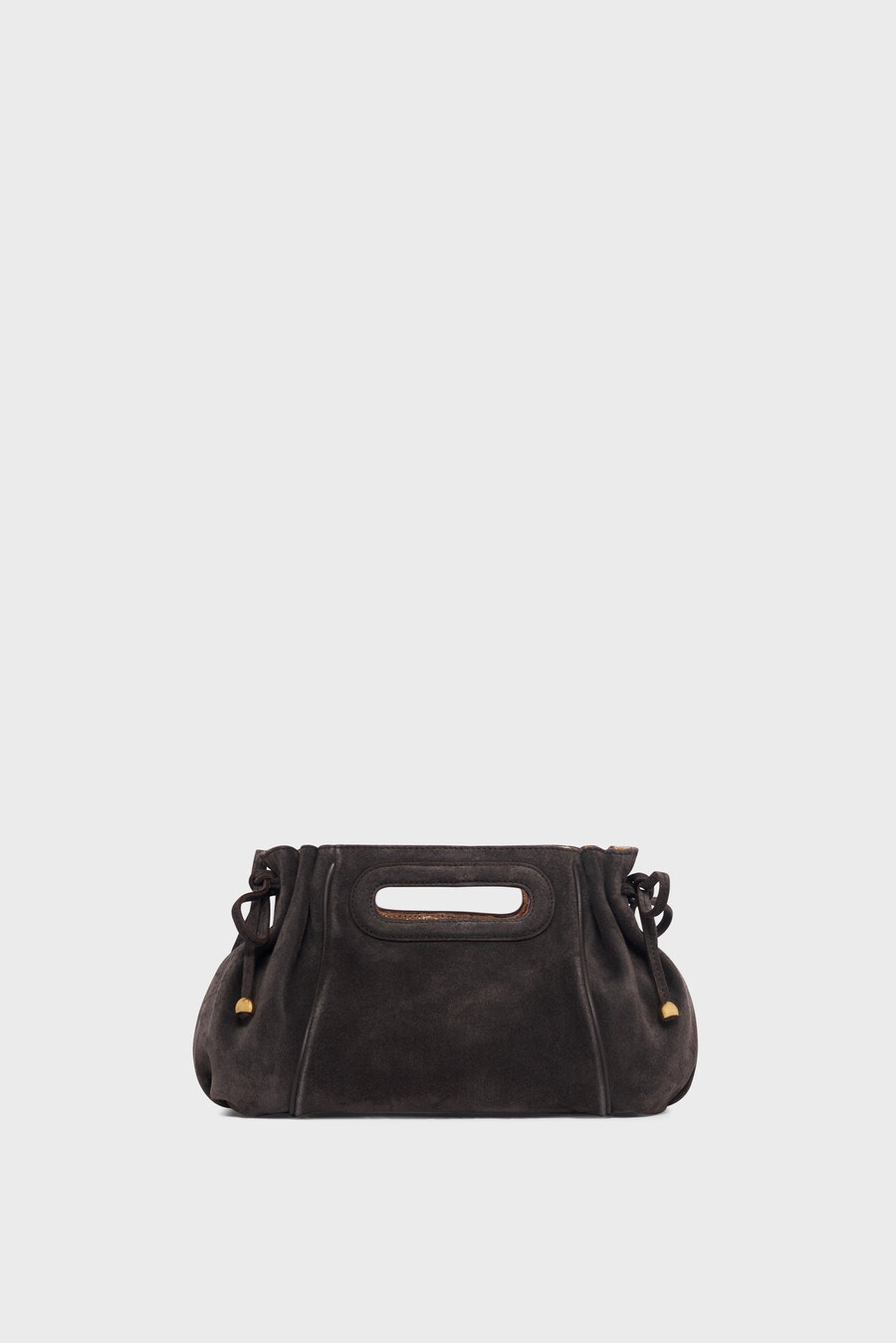 borsa a mano in suede interno metallizzato - mini dany