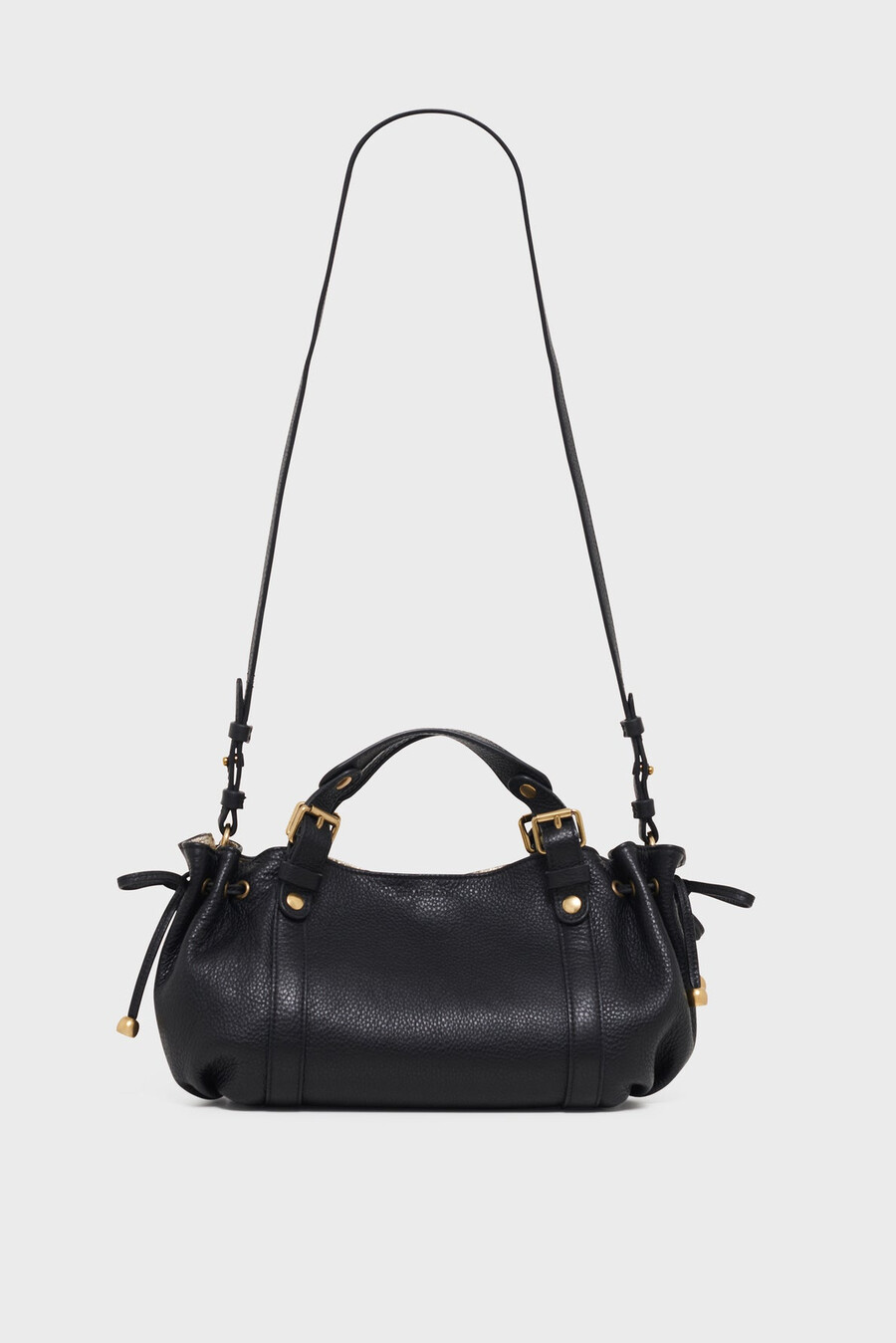mini borsa a mano in pelle martellata con interno metallizzato - 12h