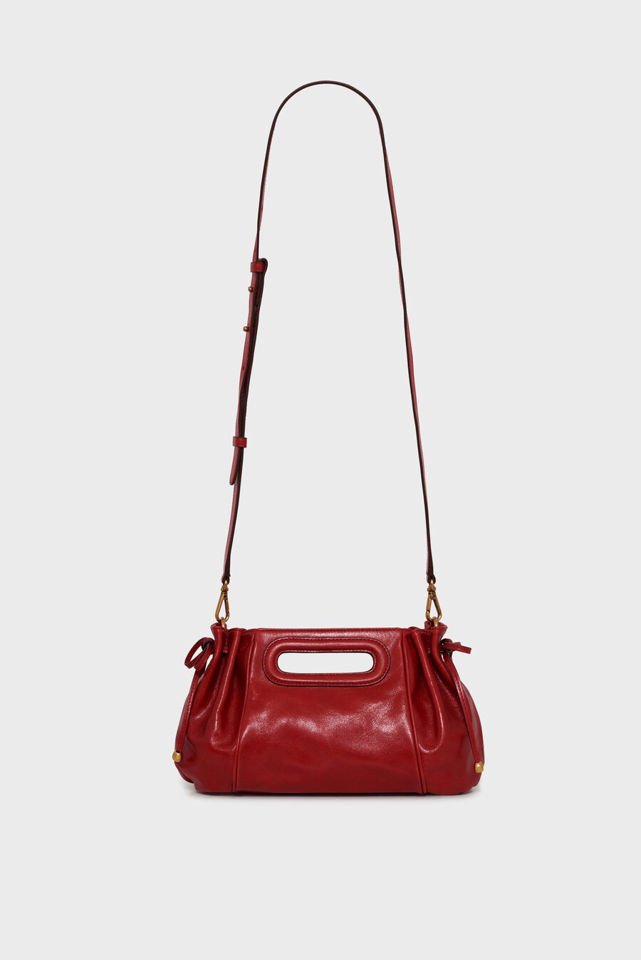 borsa a mano in pelle effetto stropicciato - mini dany