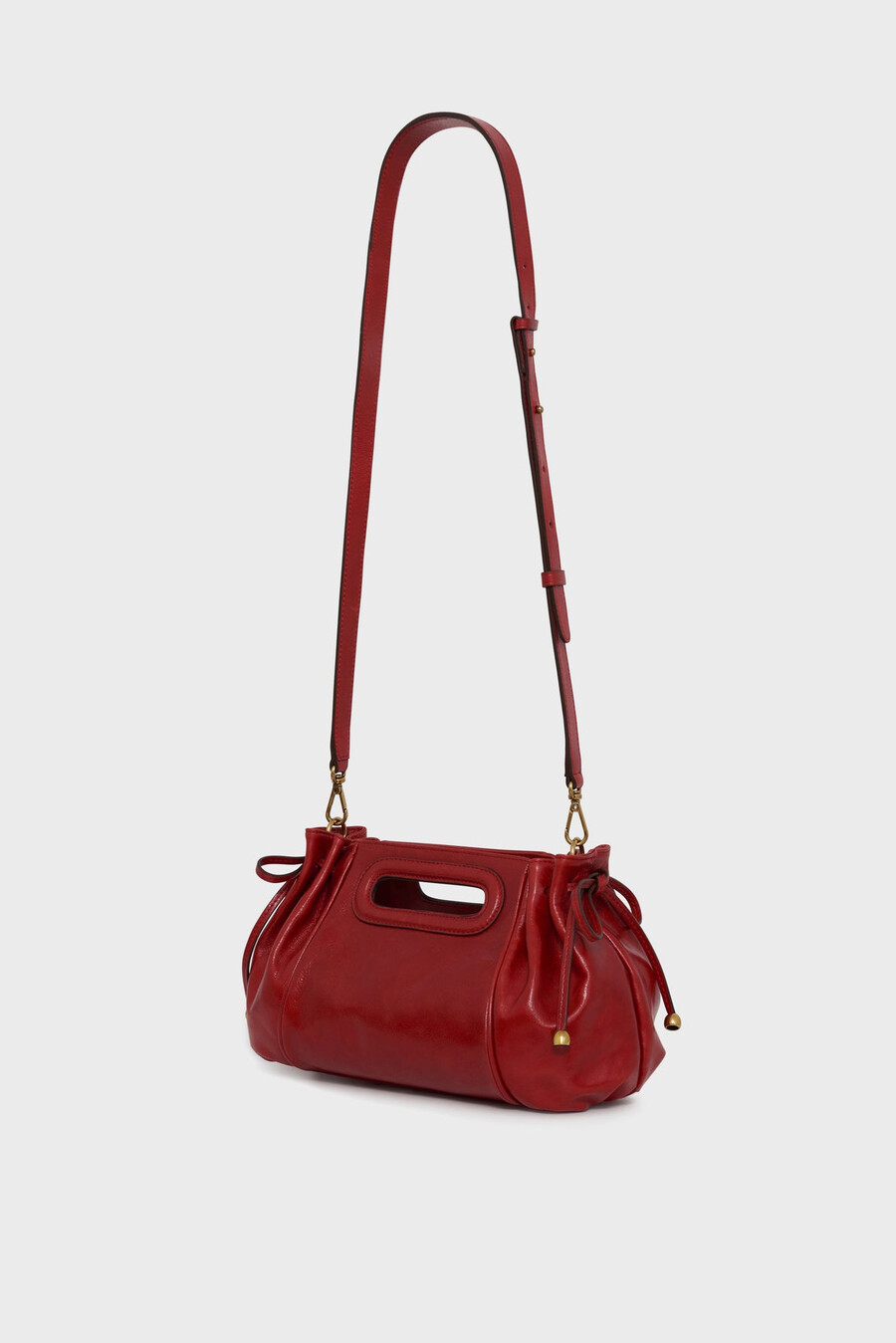 borsa a mano in pelle effetto stropicciato - mini dany