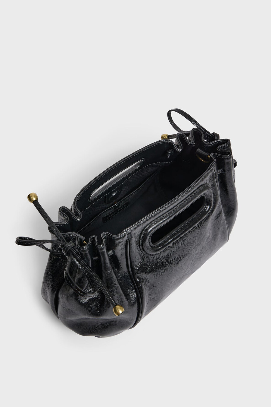 borsa a mano in pelle effetto stropicciato - mini dany