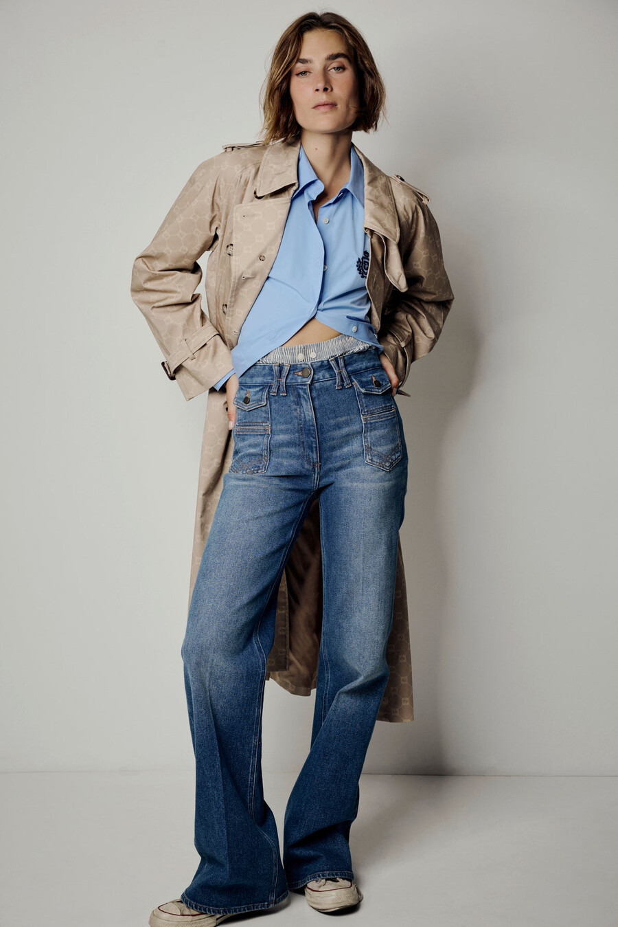 jeans svasati in denim grezzo - anna