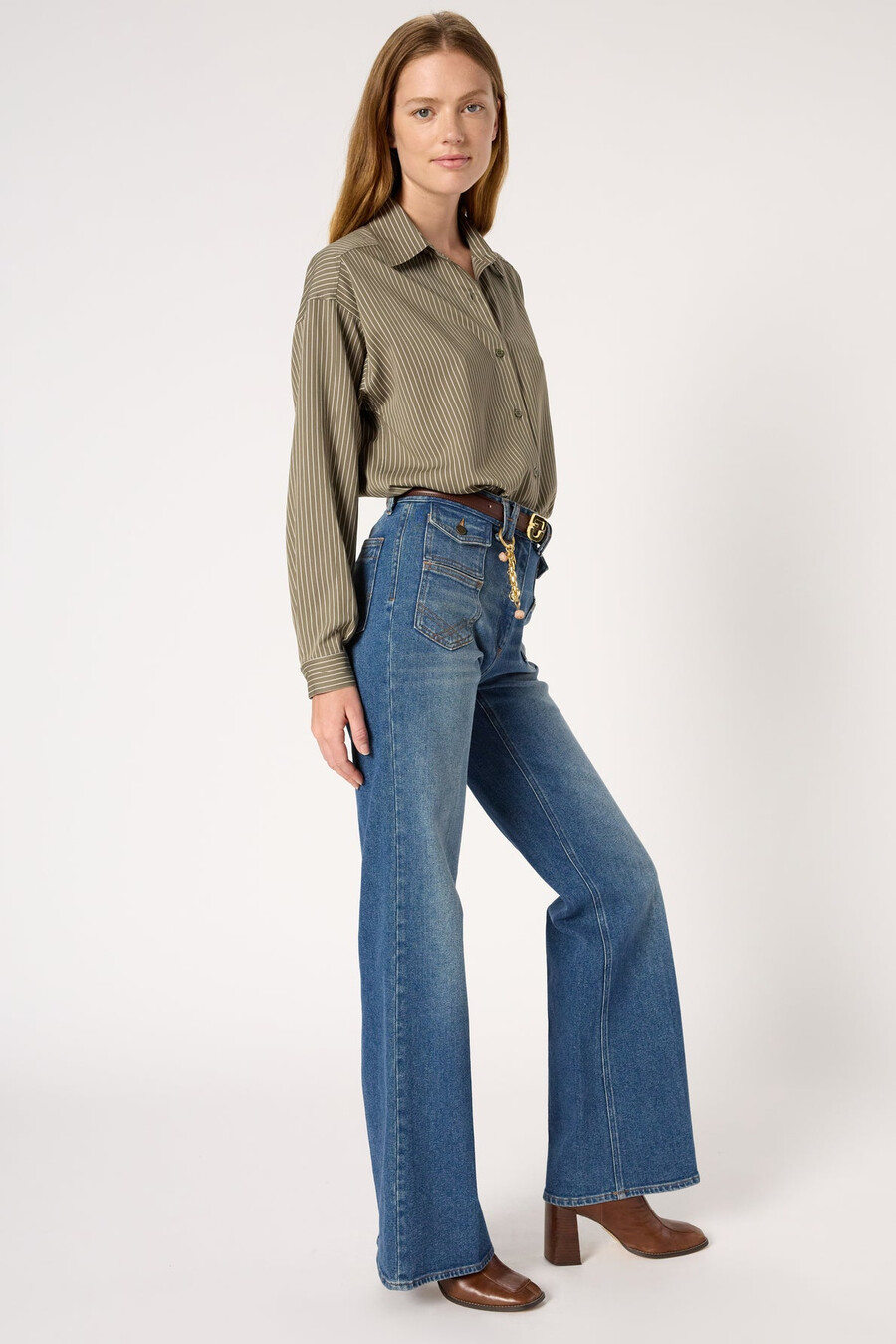 jeans svasati in denim grezzo - anna
