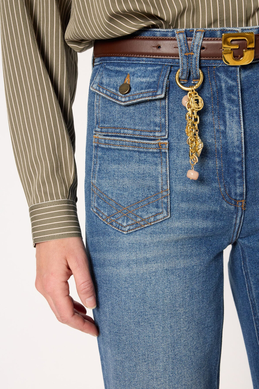 jeans svasati in denim grezzo - anna