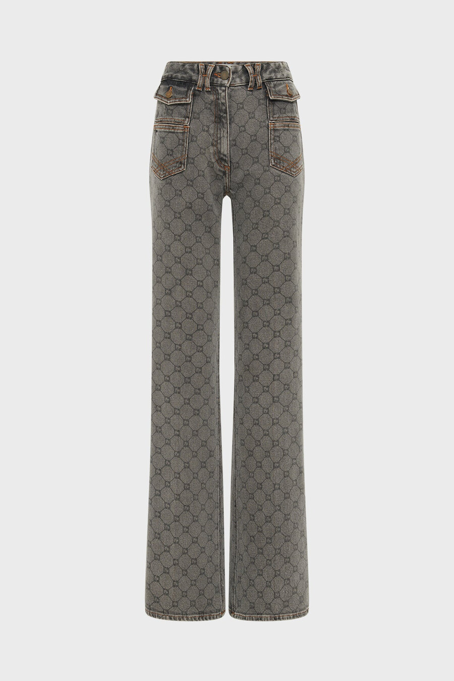 jeans a zampa con monogramma - anna