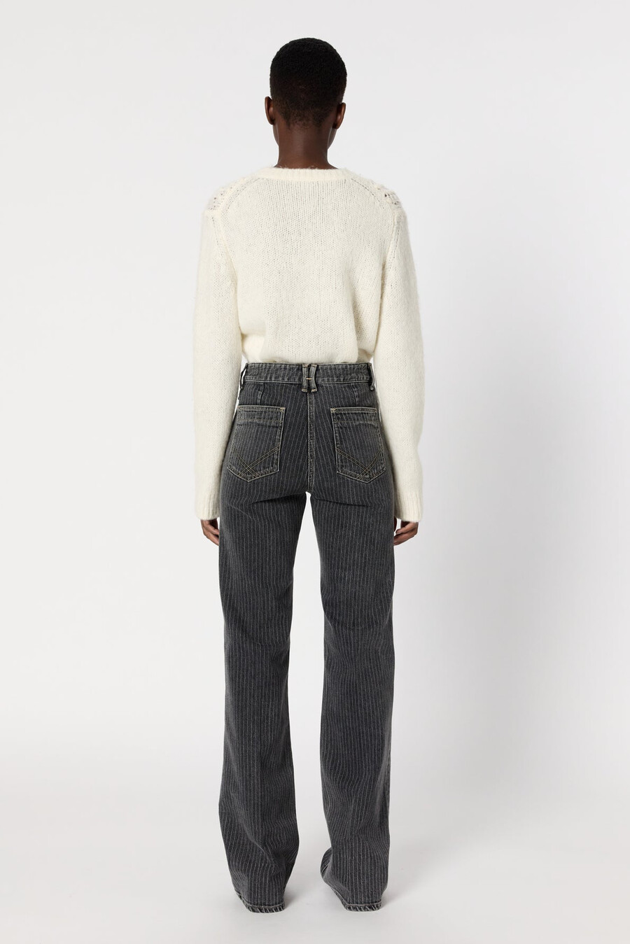 jeans a zampa a righe - anna