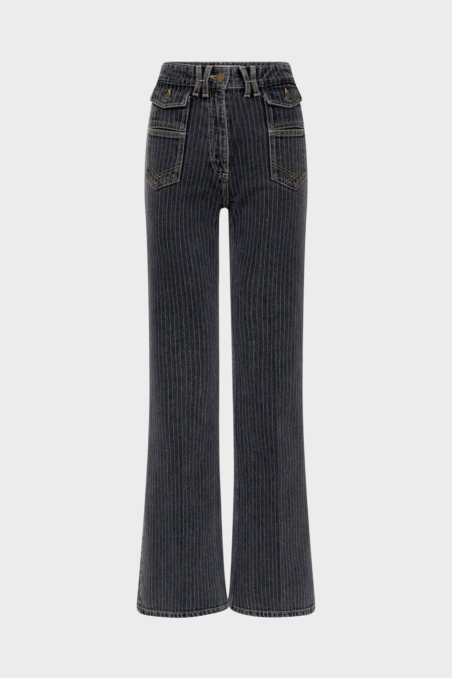 jeans a zampa a righe - anna