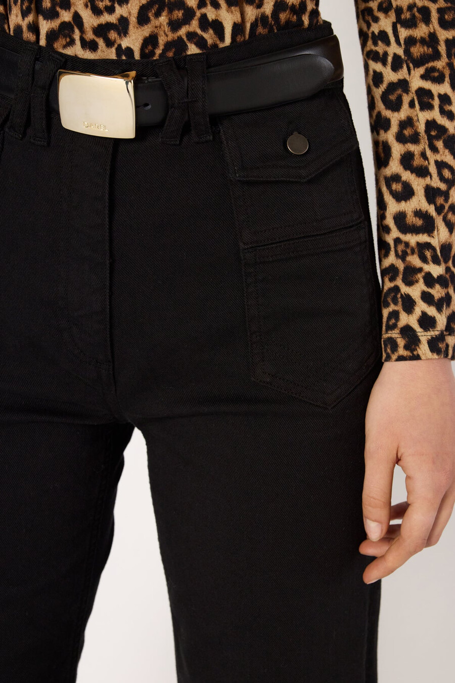 jeans neri a zampa - anna