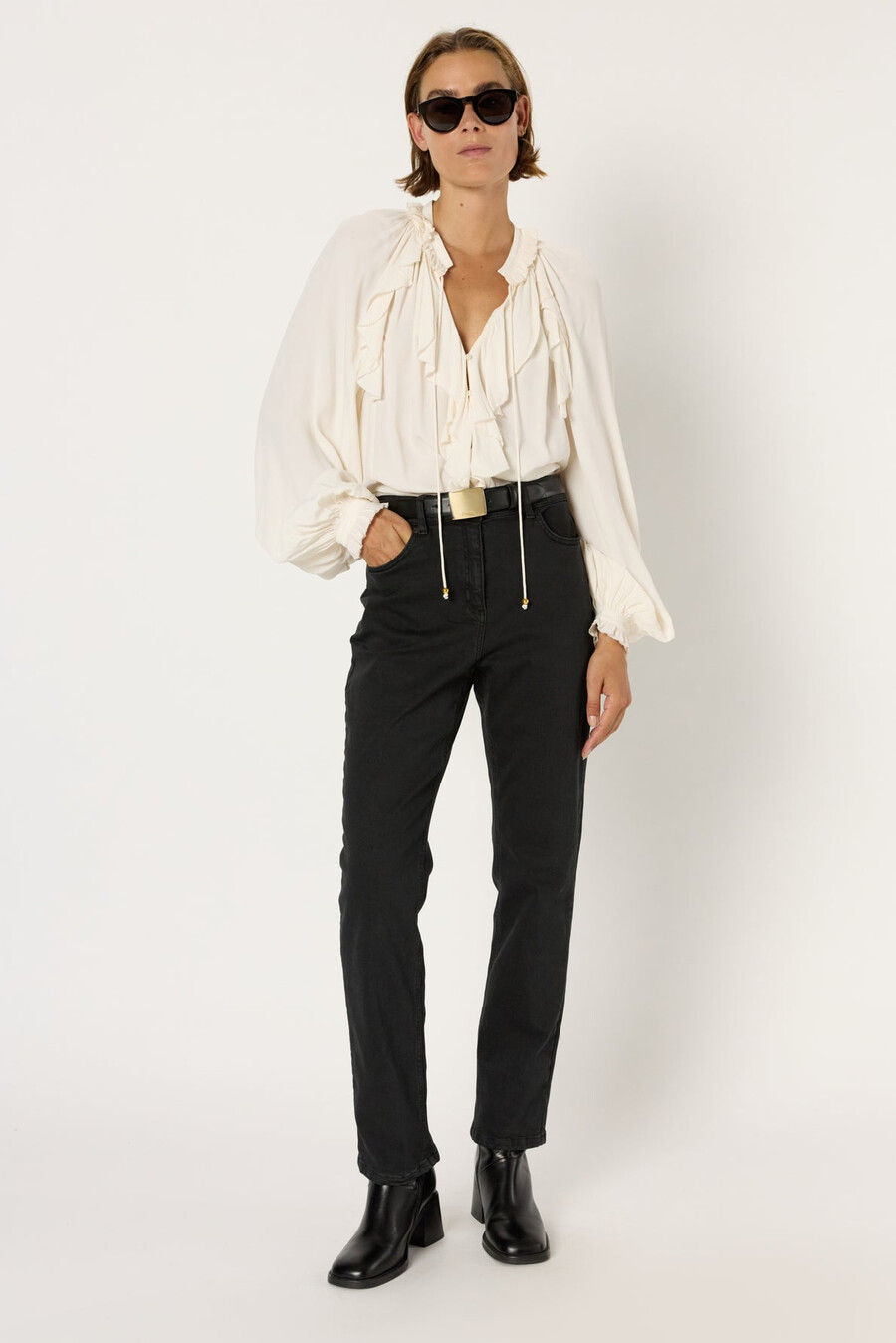 jeans neri dritti - carmen