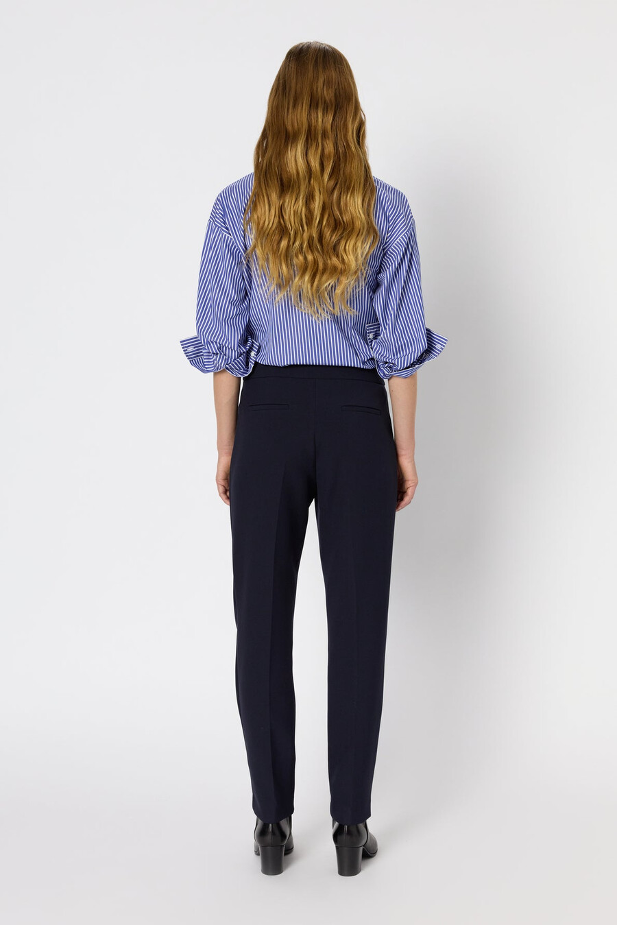 pantaloni dritti con morsetto color oro - callie
