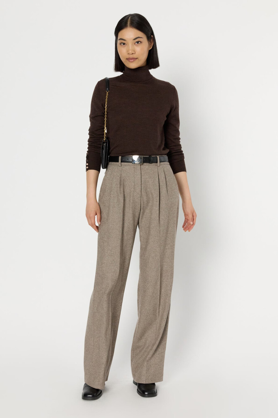 pantaloni larghi con pieghe - clara
