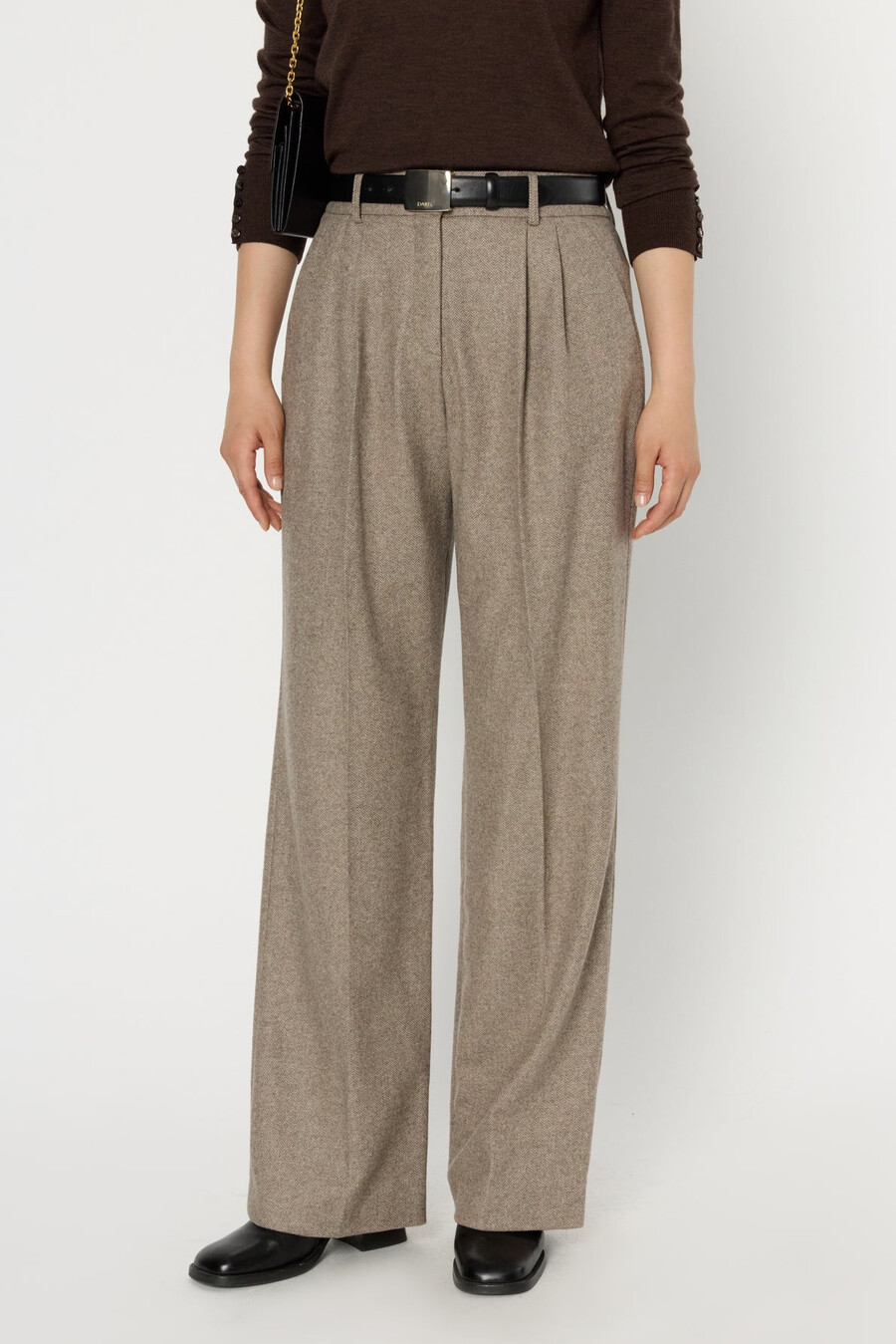 pantaloni larghi con pieghe - clara