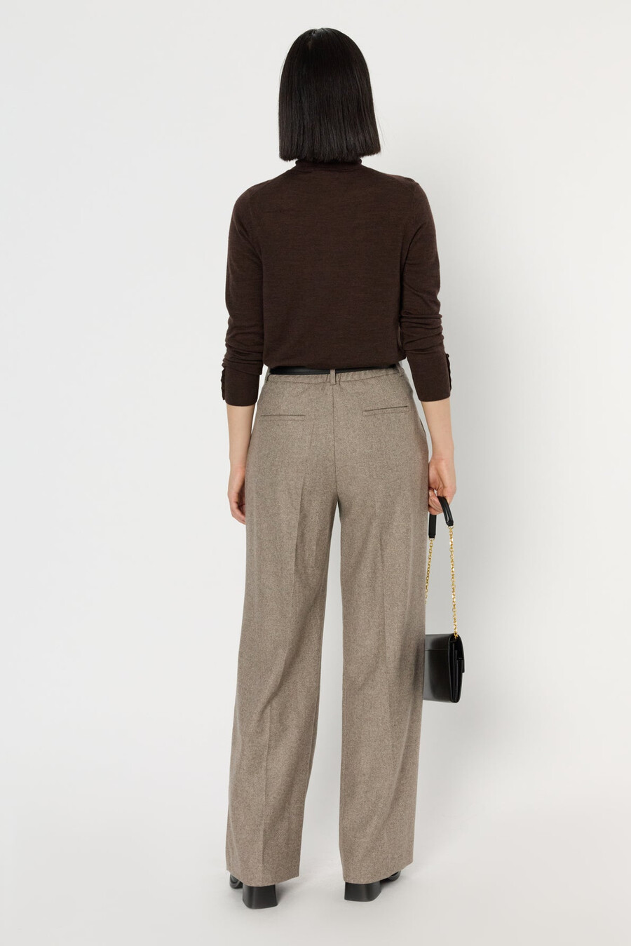 pantaloni larghi con pieghe - clara