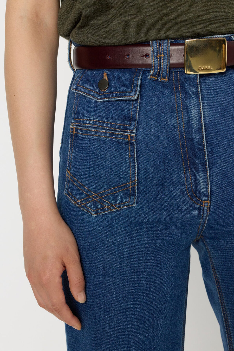 jeans a zampa a vita alta - anna