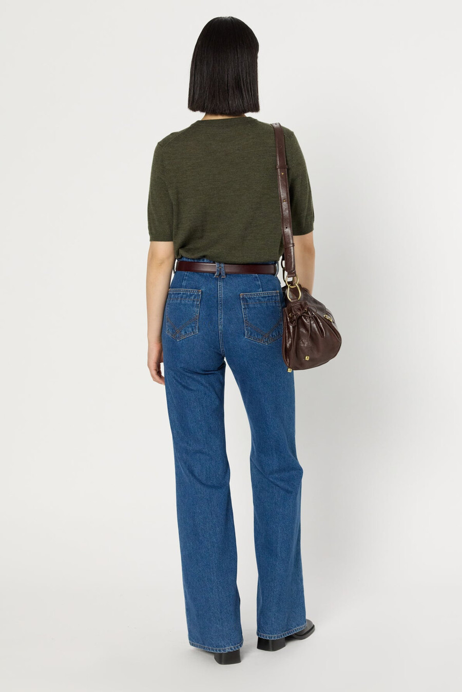 jeans a zampa a vita alta - anna