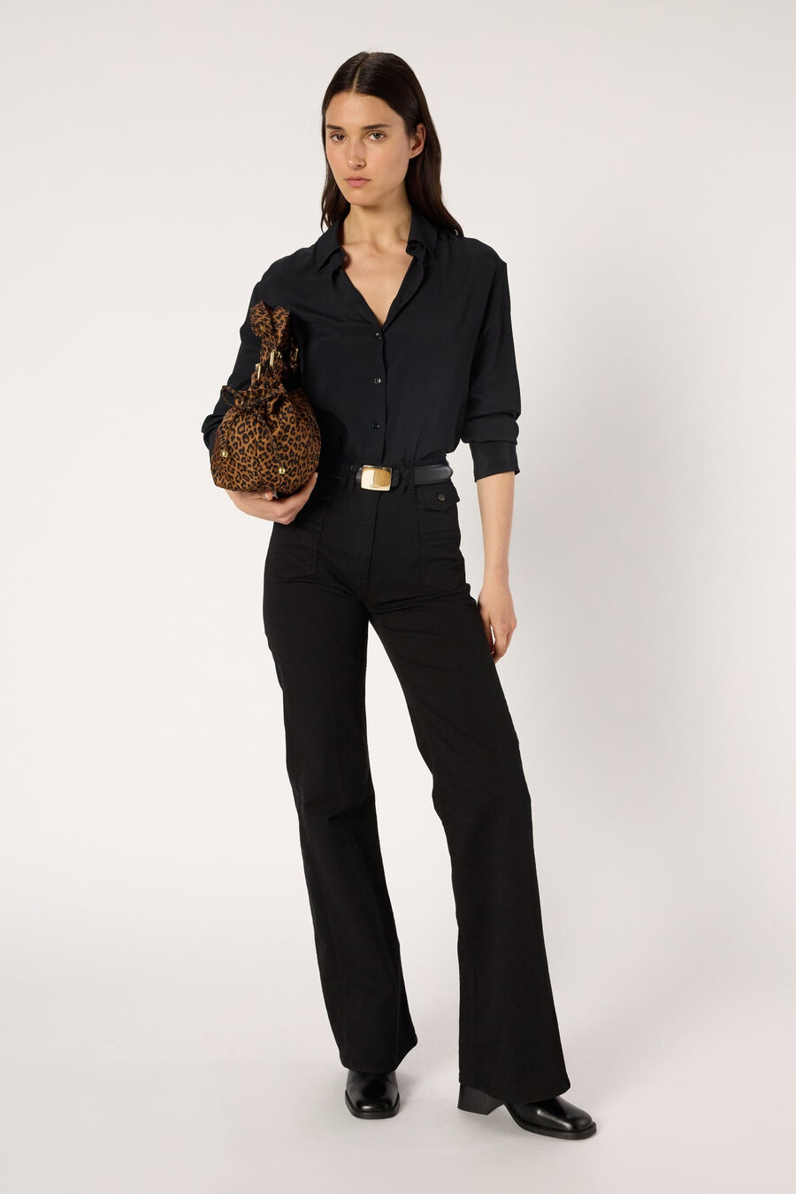 camicia nera morbida - beata