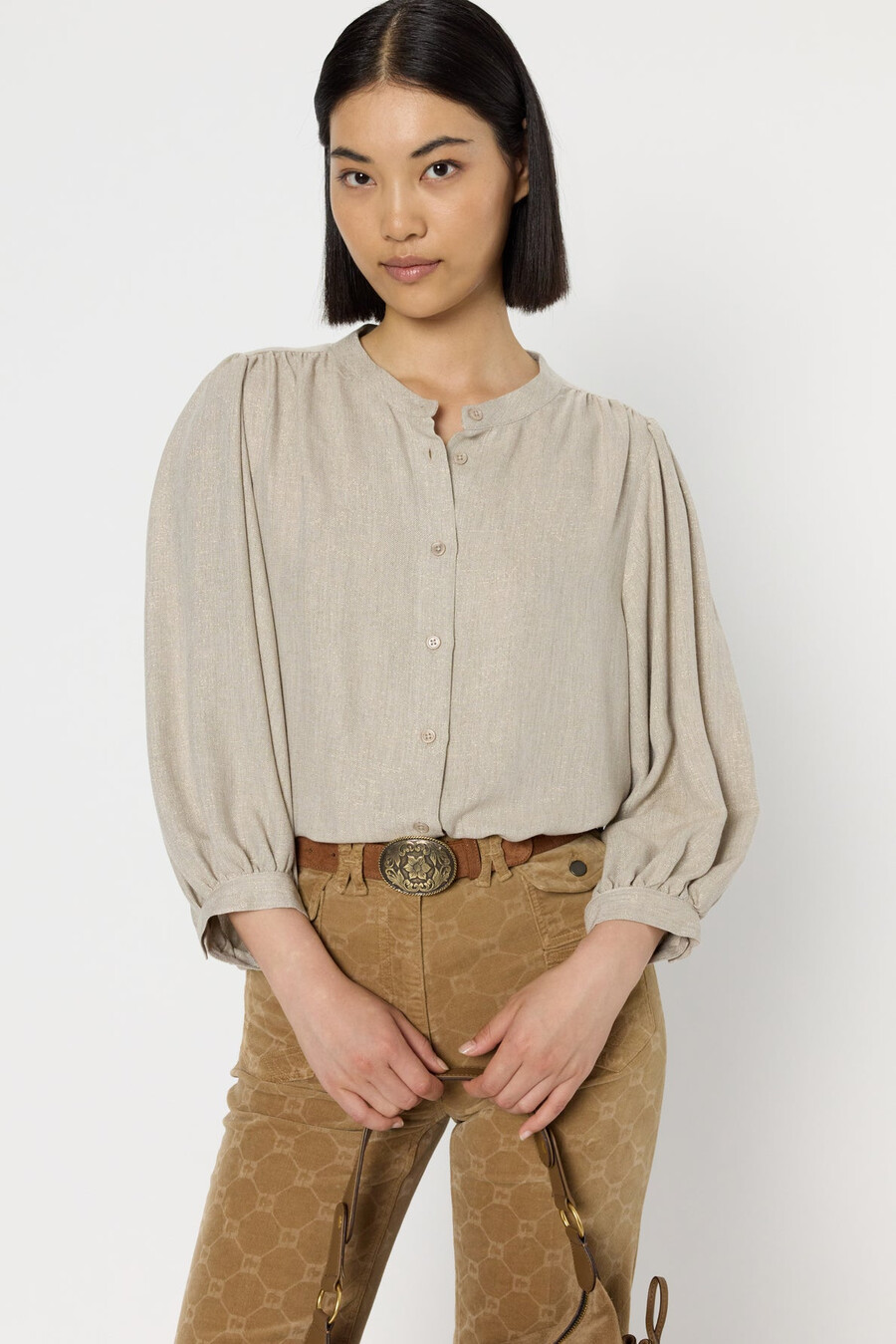 maglia girocollo con lurex - alana