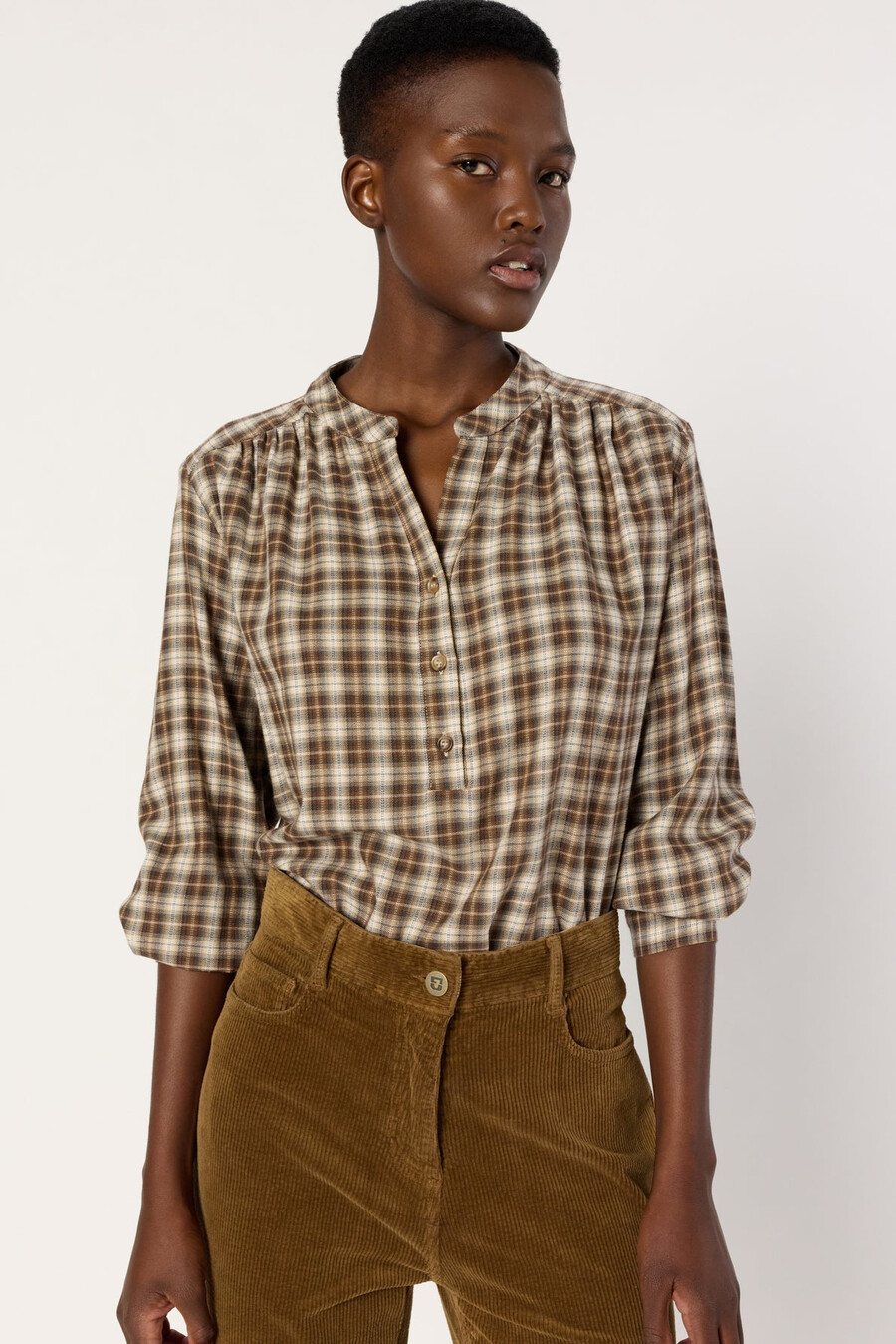 blusa a quadri - aline