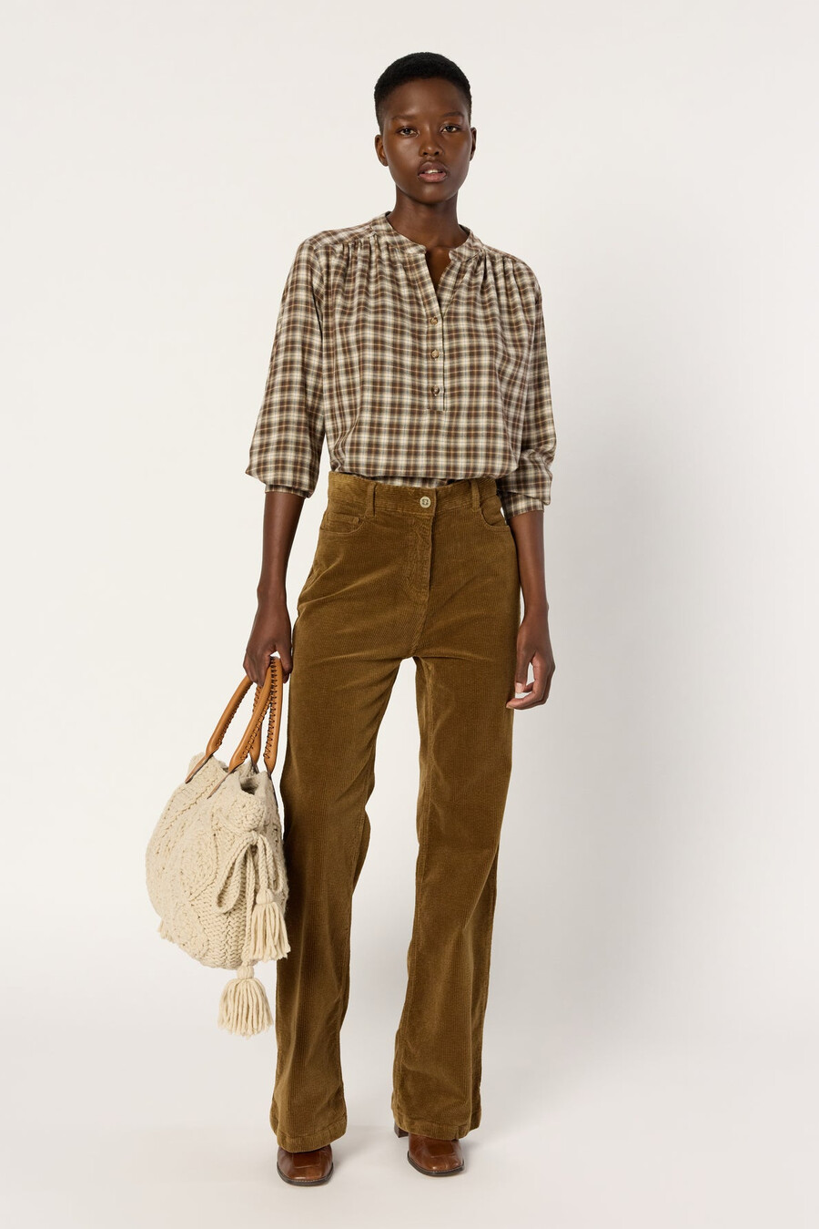 blusa a quadri - aline