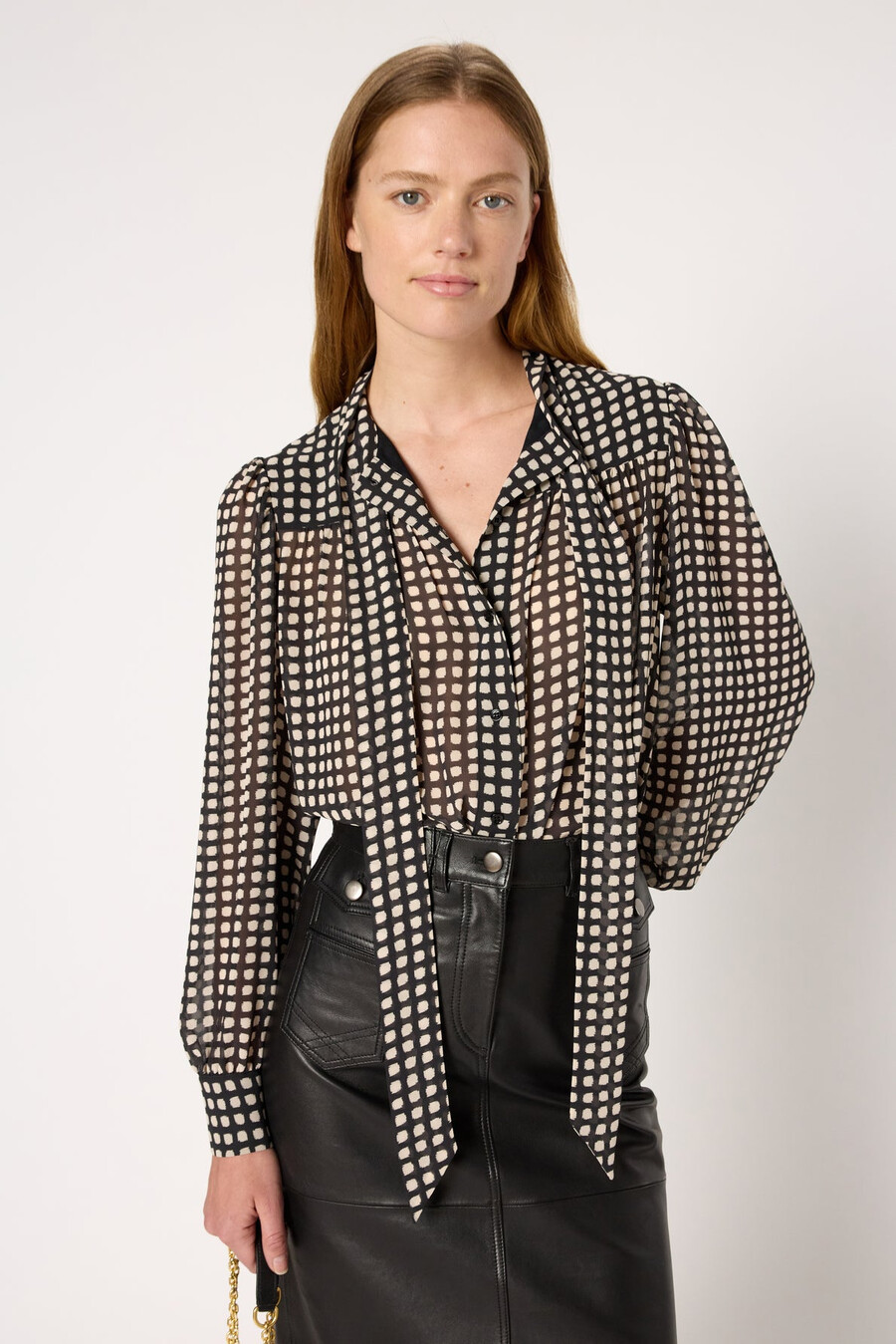 camicia grafica a pois - alisha