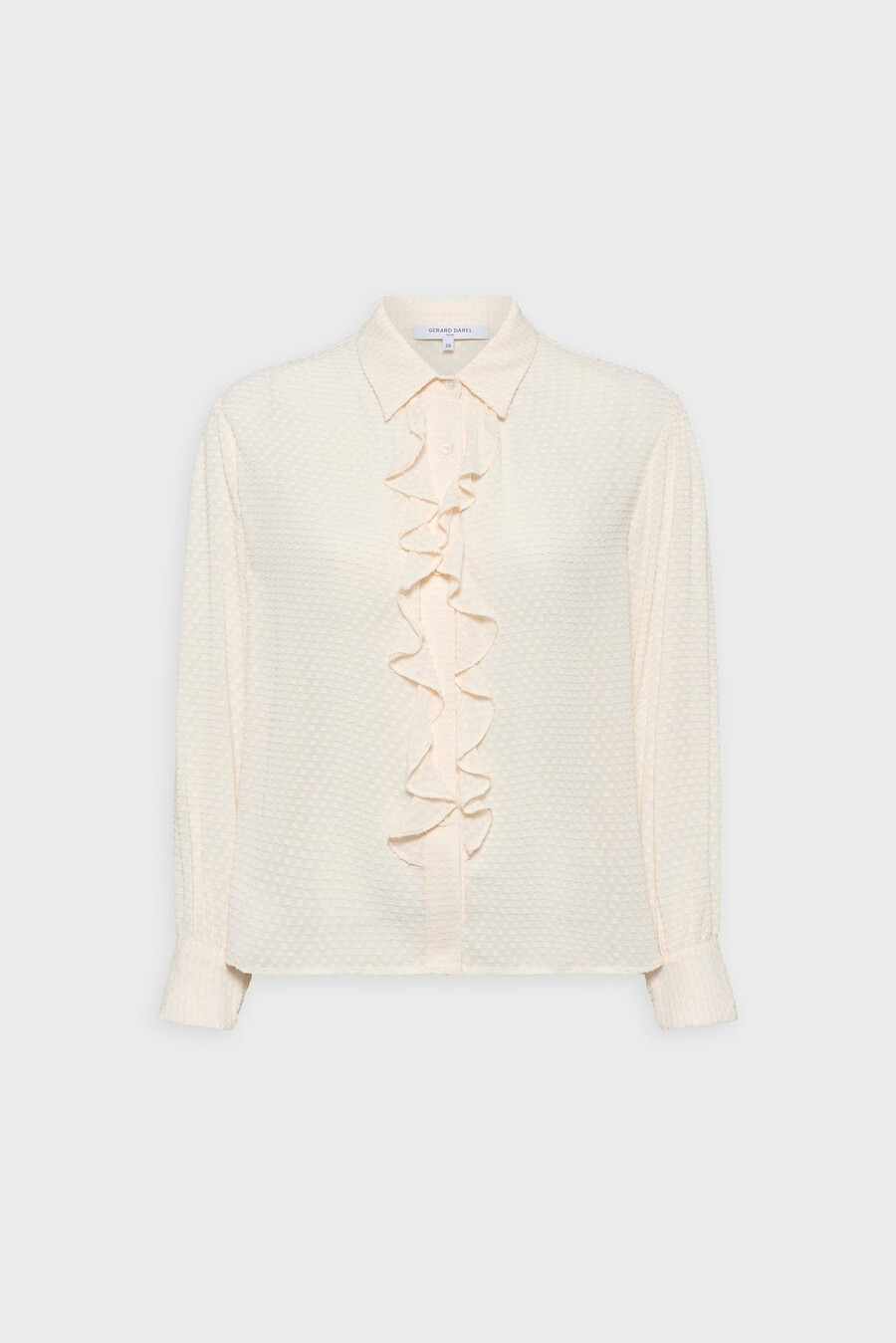 camicia jacquard con jabot - adele