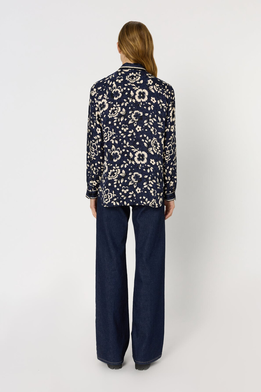 camicia in raso con stampa floreale - anabelle