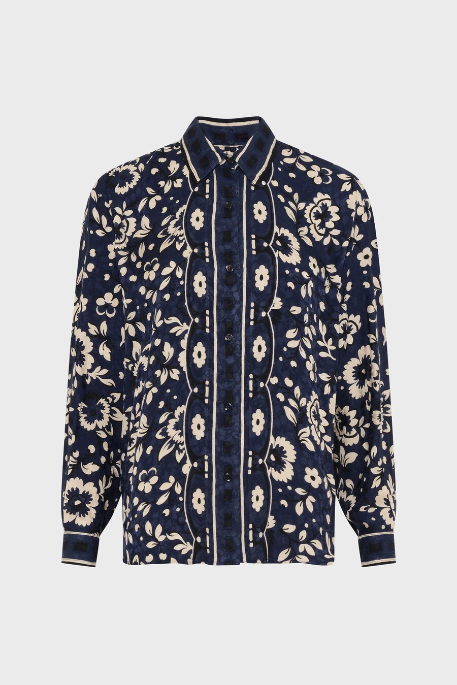 camicia in raso con stampa floreale - anabelle