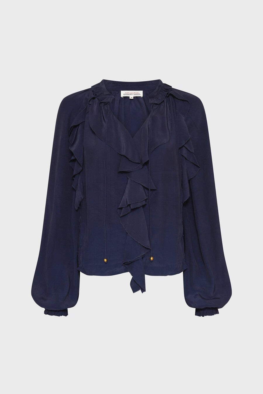 camicia in raso con volant - agnella