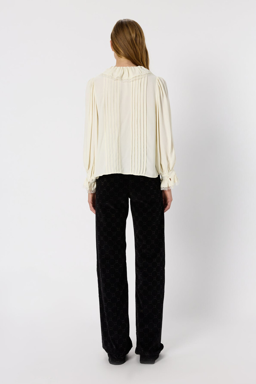 camicia in pizzo arricciato - annette