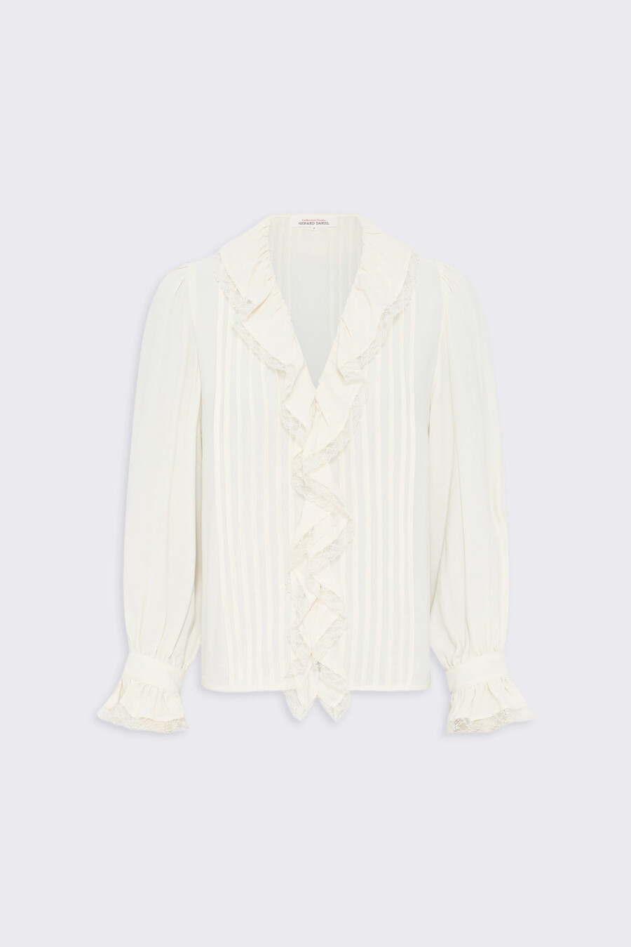 camicia in pizzo arricciato - annette