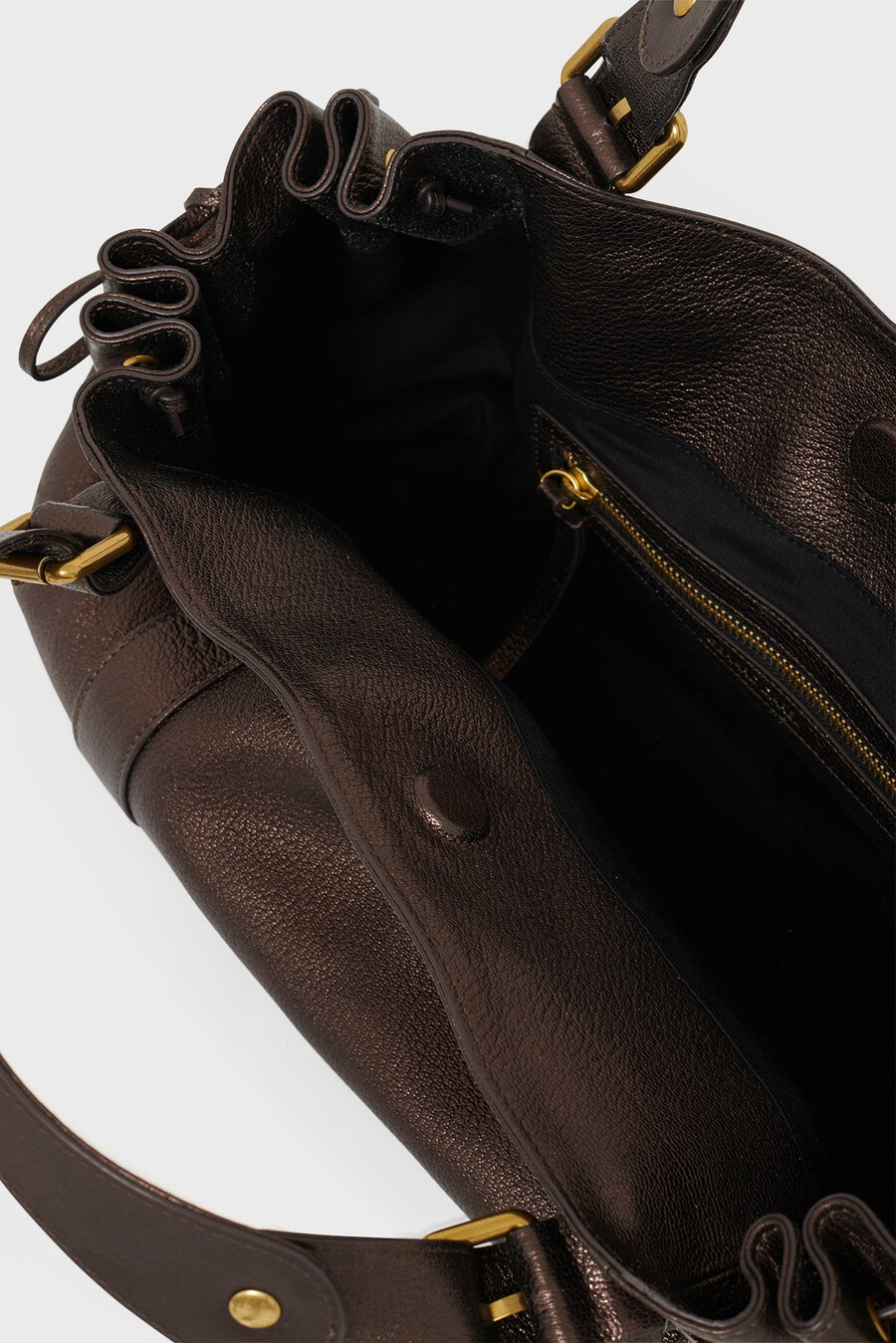 borsa a mano in pelle metallizzata - 24h