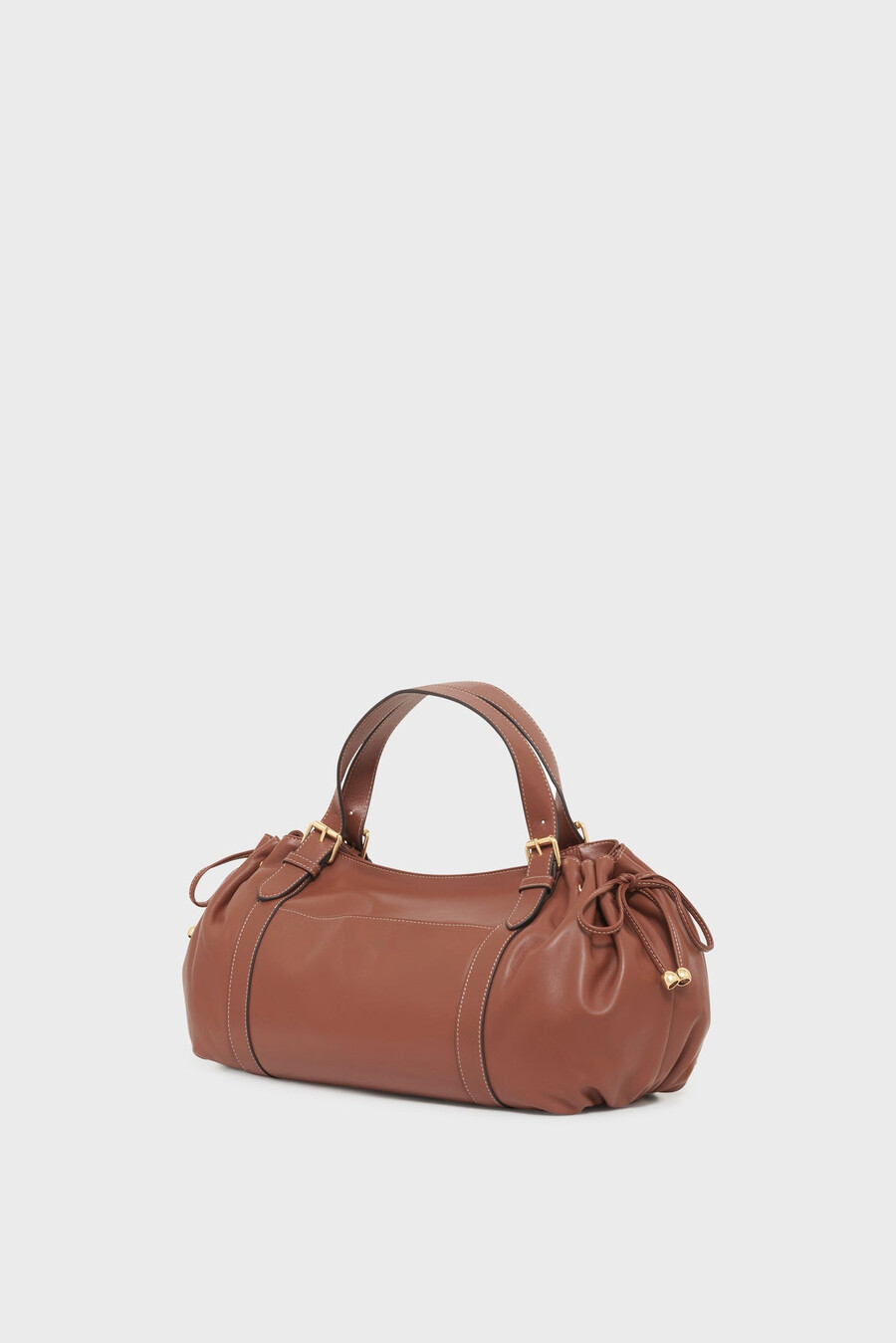 borsa a mano in pelle con tasca con zip - st germain