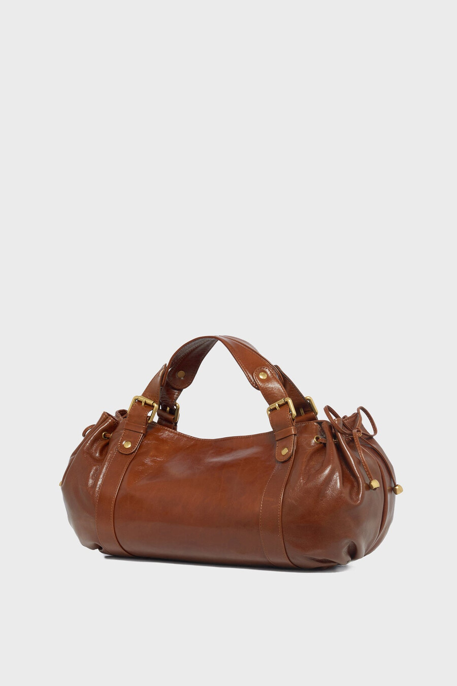borsa a mano in pelle effetto stropicciato - 24h