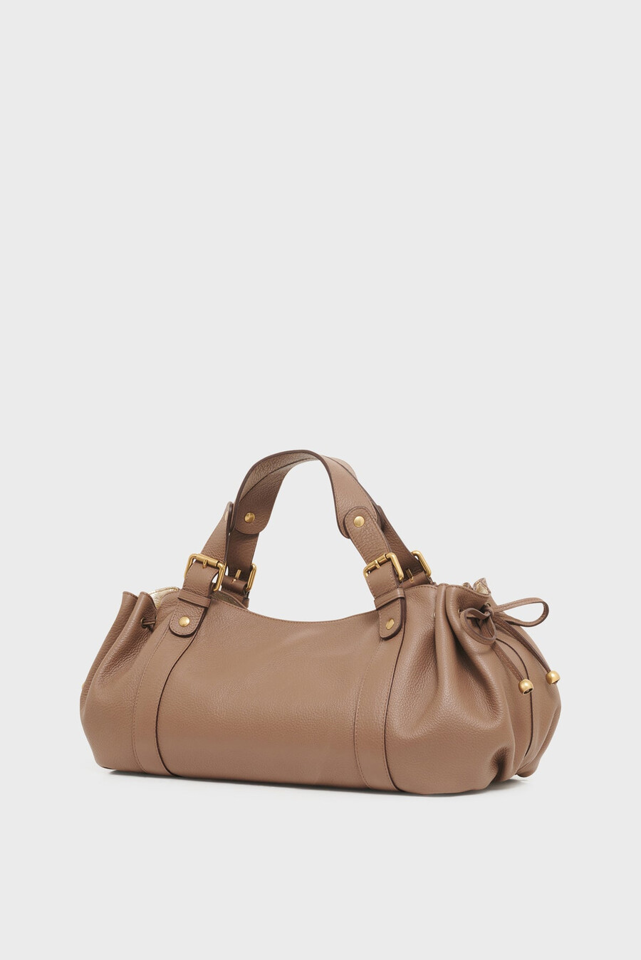 borsa a mano in pelle pieno fiore con interno metallizzato - 24h